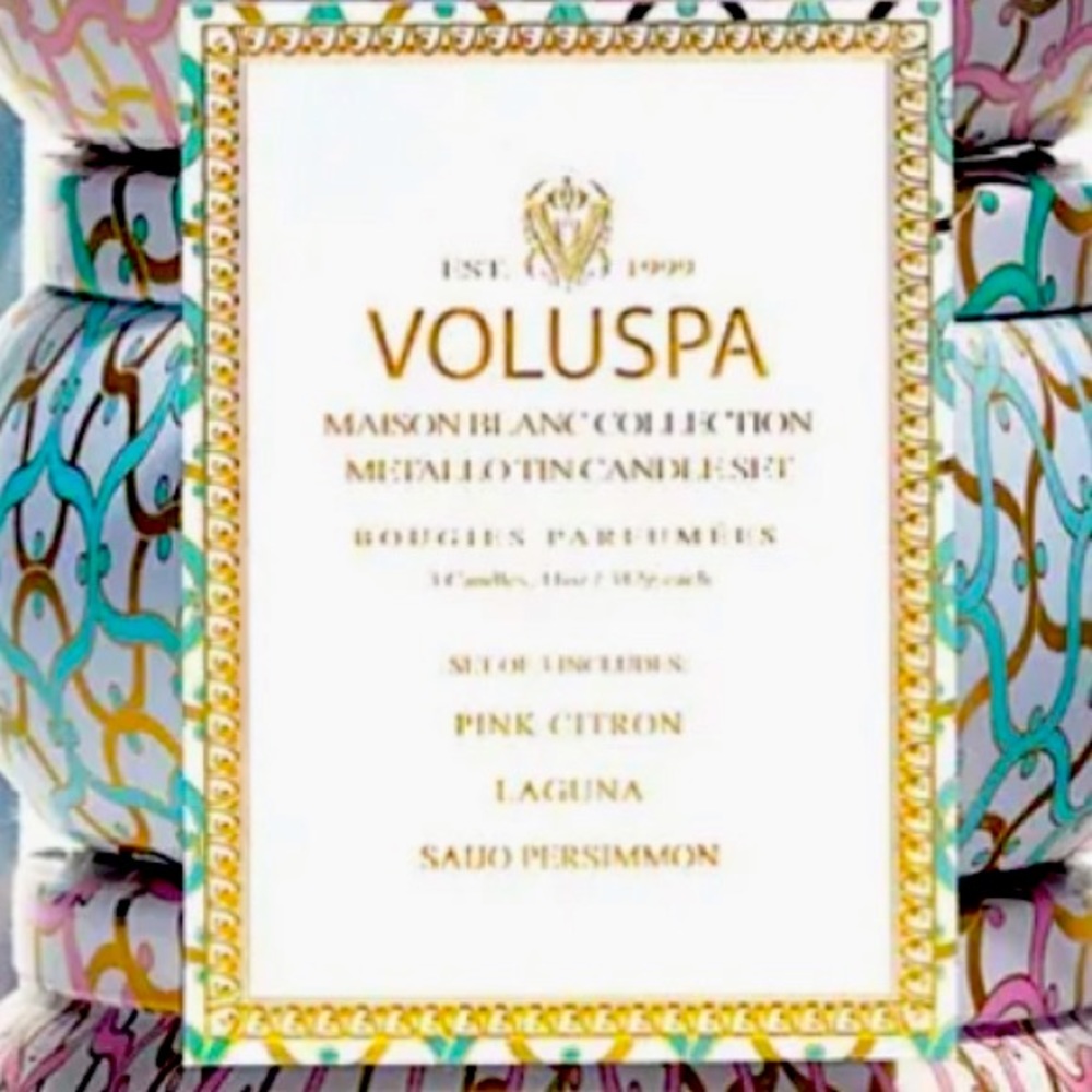VOLUSPA Large Travel Tin Trio Candle Set - 3 Candles. New In Box - Picture 3 of 7